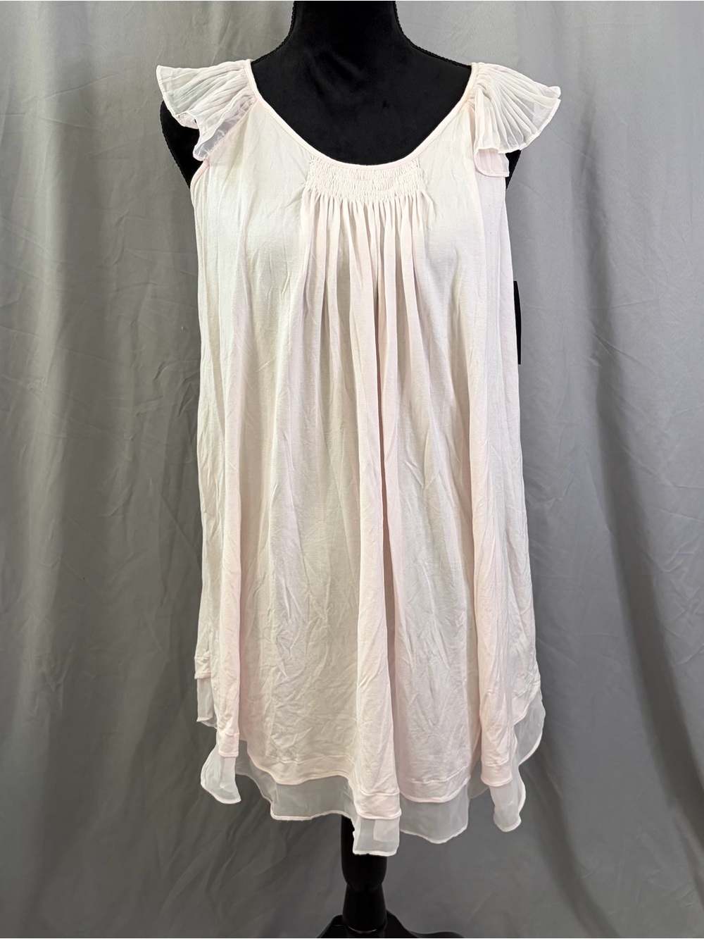 Midnight by Carole Hochman Pale Pink Pleated Chemise